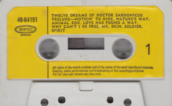 Spirit - Twelve Dreams Of Dr. Sardonicus - Used Cassette image 4