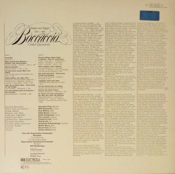 Franz von Suppe - Boccaccio (Großer Querschnitt) - Used Vinyl Recor image 2