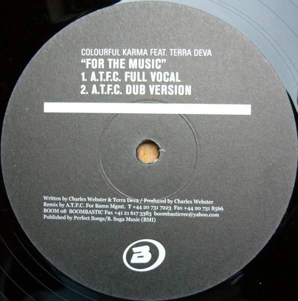 Colourful Karma - For The Music - Used Vinyl Record 12" image 2