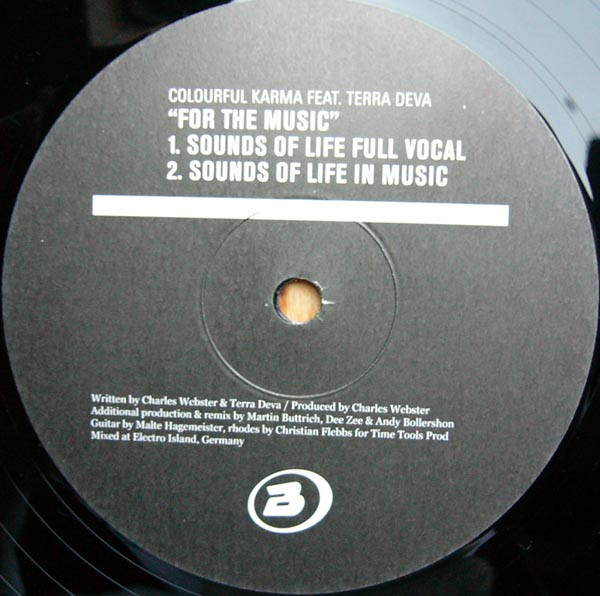 Colourful Karma - For The Music - Used Vinyl Record 12" image 3