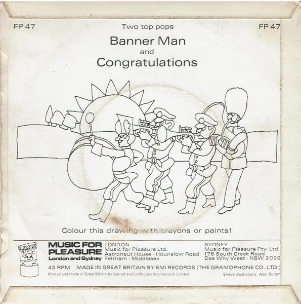 Unknown Artist - Congratulations / Banner Man - Used Vinyl Record 7" image 2