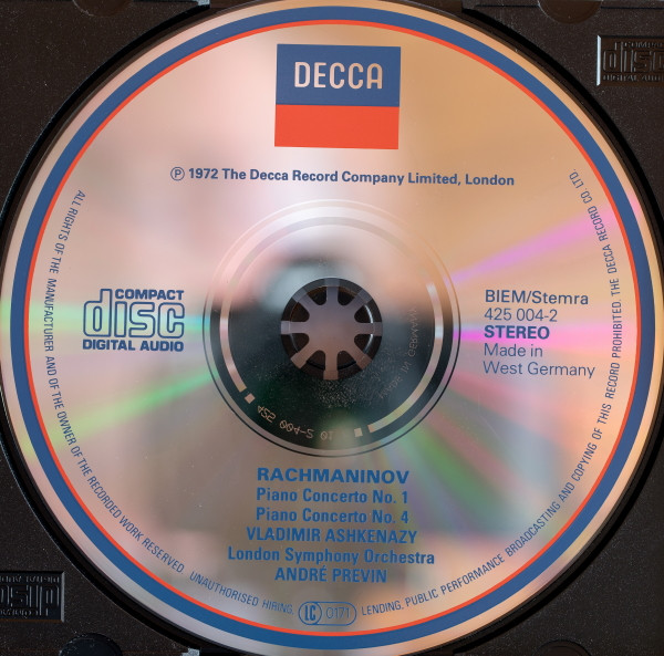 Sergei Vasilyevich R - Piano Concertos 1 & 4 - Used CD image 4