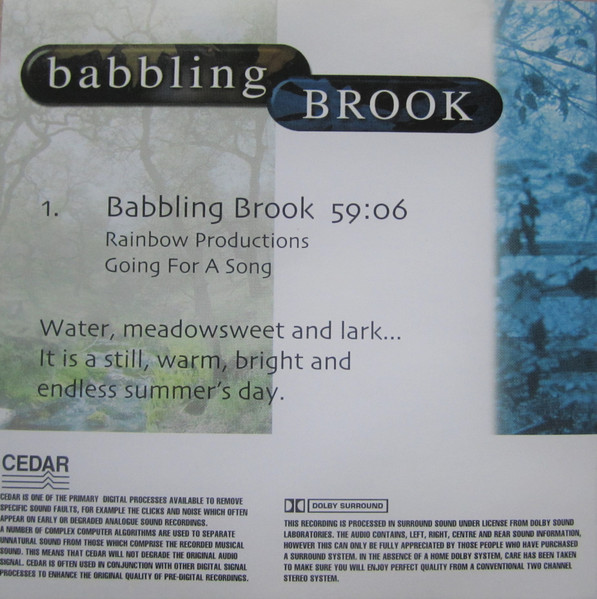 Gallahad - Babbling Brook - Used CD image 2