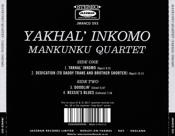 Mankunku Quartet - Yakhal' Inkomo - CD image 2