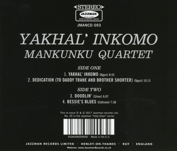 Mankunku Quartet - Yakhal' Inkomo - CD image 3