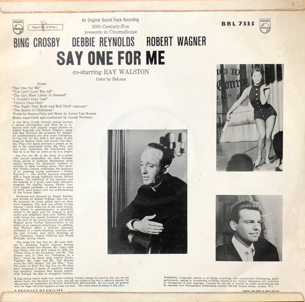 Various - Say One For Me (An Original Sound Track Recording) - Used image 2