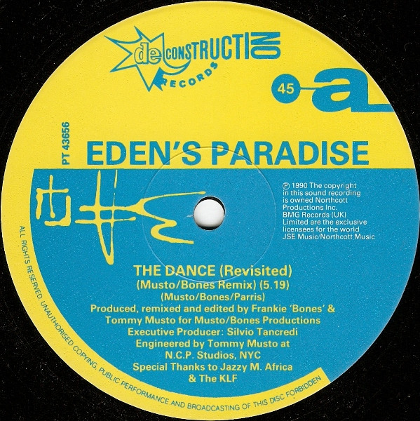 Eden's Paradise - Dance (Revisited) - Used Vinyl Record 12" image 3