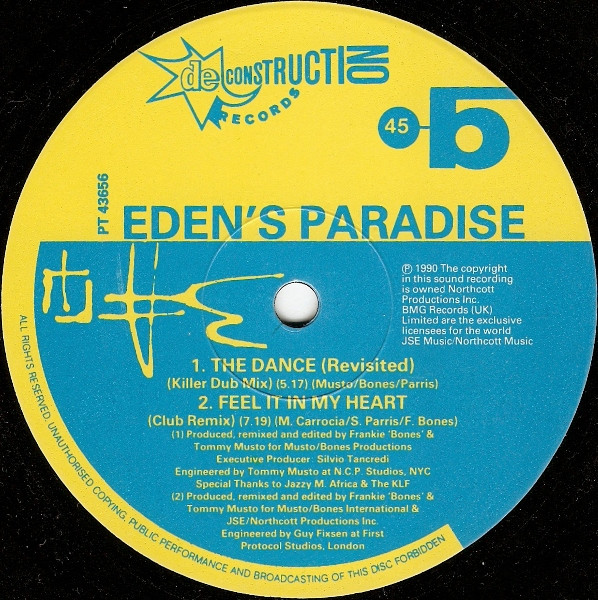 Eden's Paradise - Dance (Revisited) - Used Vinyl Record 12" image 4