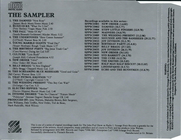 Various - Peel Sessions - The Sampler - Used CD image 2