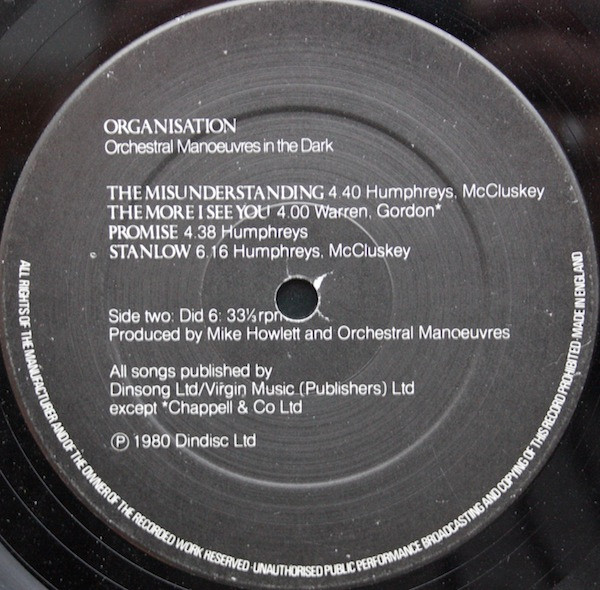 Orchestral Manoeuvre - Organisation - Used Vinyl Record image 4