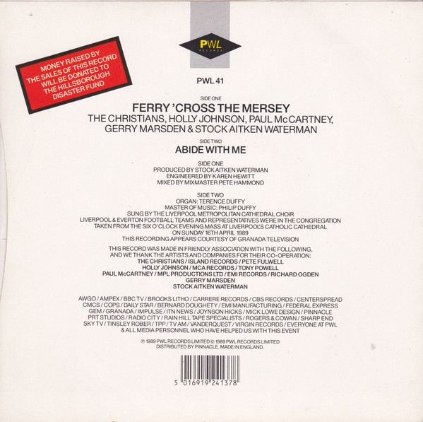 Various - Ferry 'Cross The Mersey - Used Vinyl Record 7" image 2