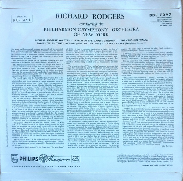 Richard Rodgers - Conducting The Philharmonic-Symphony Orchestra Of image 2