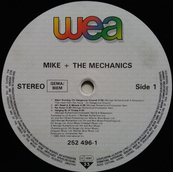 Mike & The Mechanics - Mike + The Mechanics - Used Vinyl Record image 3