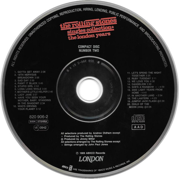 Rolling Stones - Singles Collection - The London Years - Used CD image 11