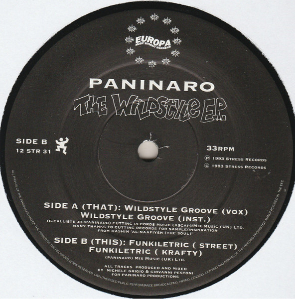 Paninaro - Wildstyle E.P. - Used Vinyl Record 12" image 4