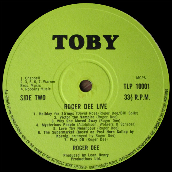 Roger Dee - Live - Used Vinyl Record image 4