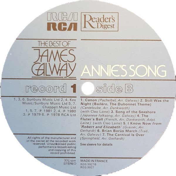 James Galway - Best Of - Used Vinyl Record image 12