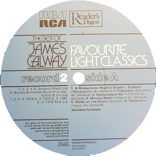 James Galway - Best Of - Used Vinyl Record image 13