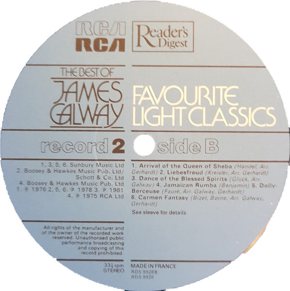 James Galway - Best Of - Used Vinyl Record image 14