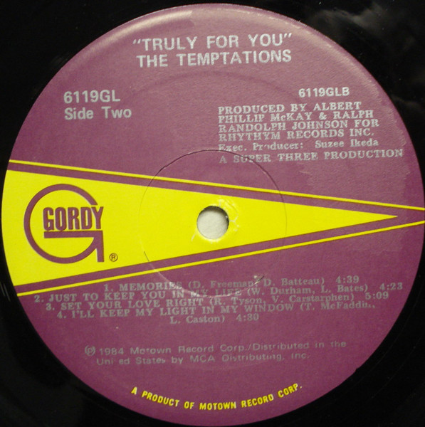 Temptations - Truly For You - Used Vinyl Record image 4