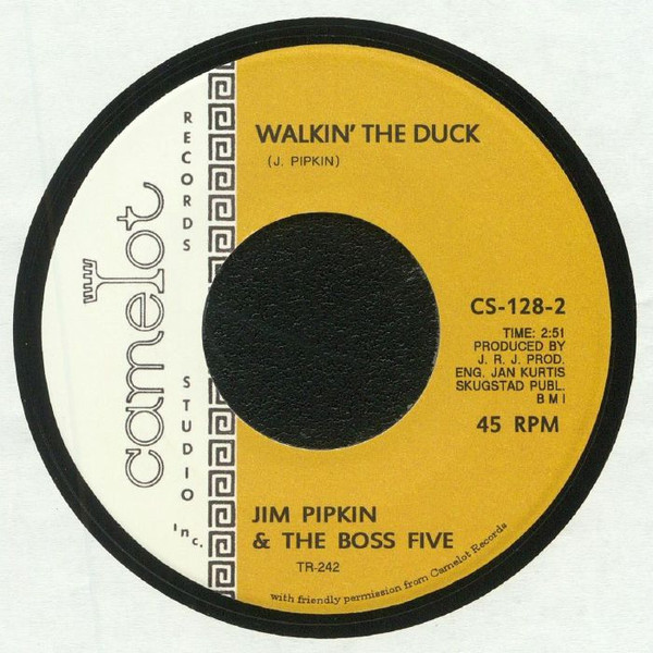 Jim Pipkin & The Bos - Mr. C.C. / Walkin' The Duck - Vinyl Record 7" image 2