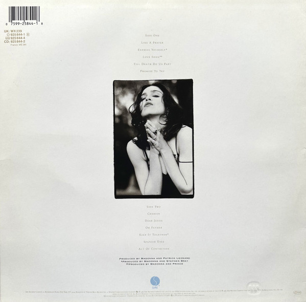 Madonna - Like A Prayer - Used Vinyl Record image 2