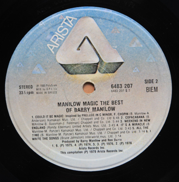 Barry Manilow - Manilow Magic- The Best Of - Used Vinyl Record image 4
