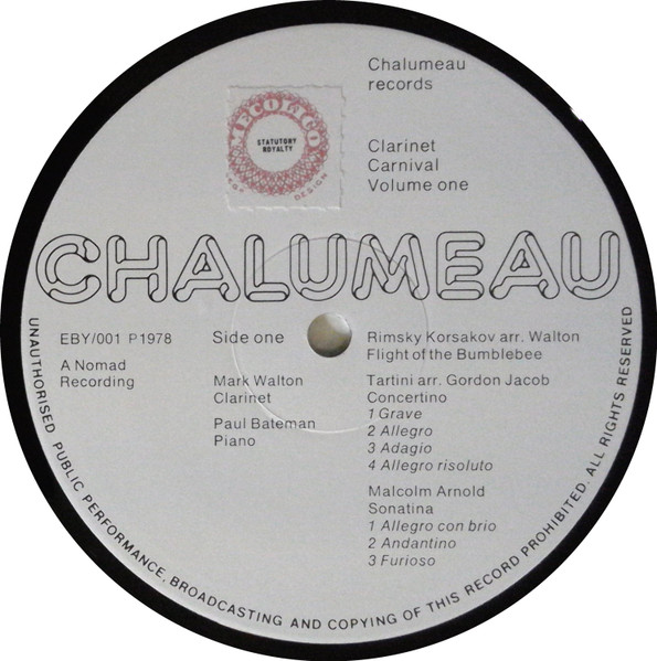 Mark Walton - Clarinet Carnival Volume 1 - Used Vinyl Record image 3