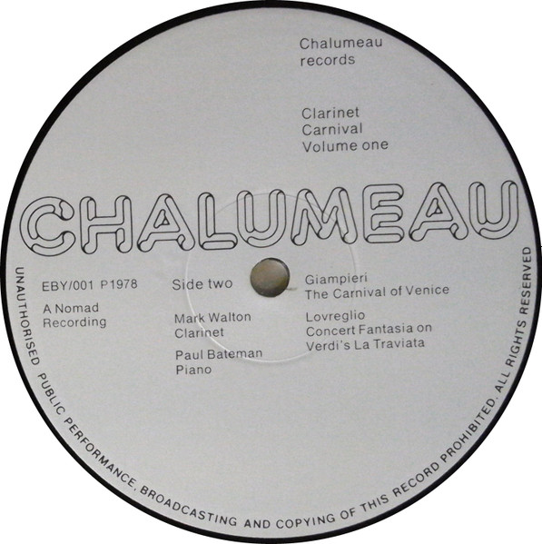 Mark Walton - Clarinet Carnival Volume 1 - Used Vinyl Record image 4