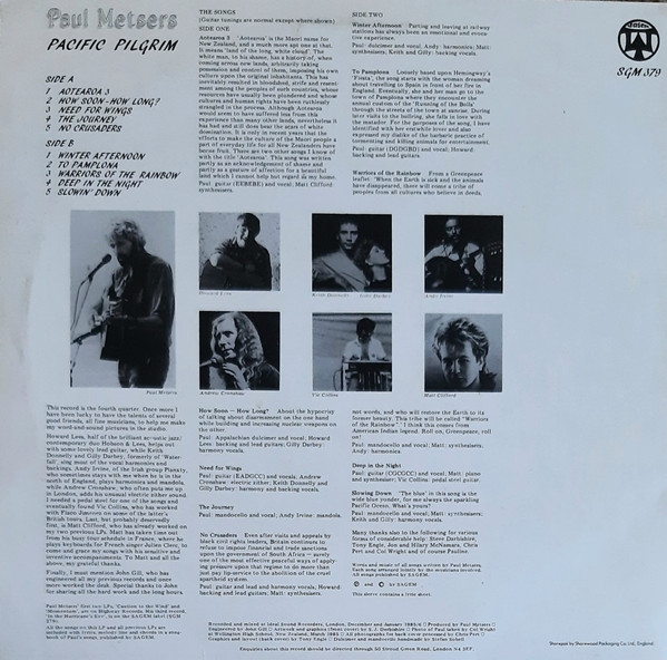 Paul Metsers - Pacific Pilgrim - Used Vinyl Record image 2
