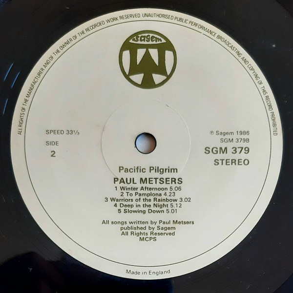 Paul Metsers - Pacific Pilgrim - Used Vinyl Record image 4