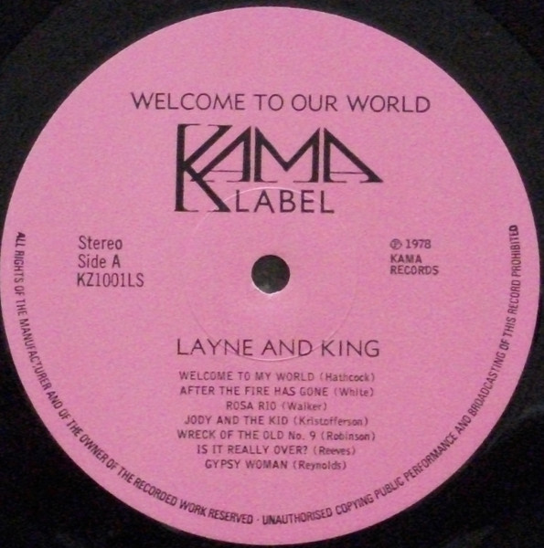 Layne And King - Welcome To Our World - Used Vinyl Record image 3