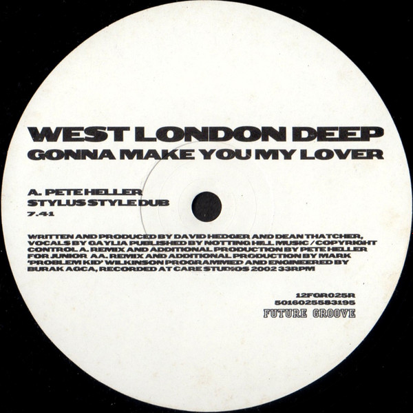 West London Deep - Gonna Make You My Lover (Remixes) - Vinyl Record 1 image 3