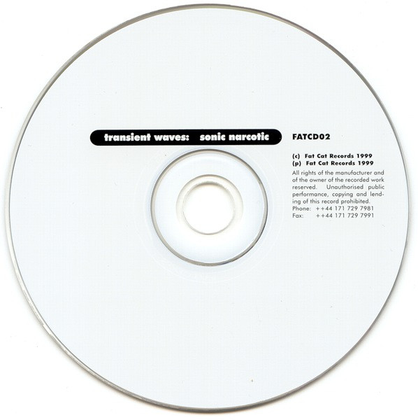 Transient Waves - Sonic Narcotic - Used CD image 3