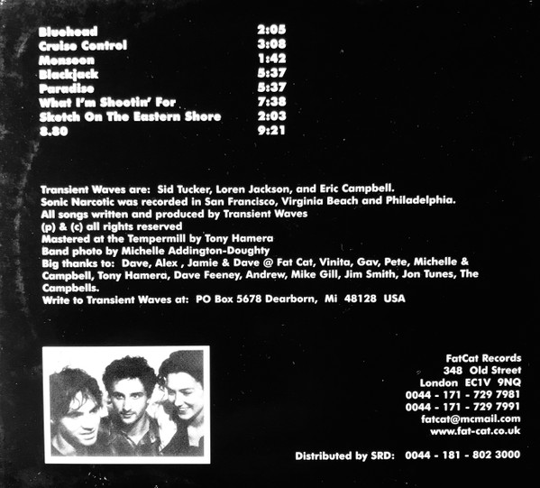 Transient Waves - Sonic Narcotic - Used CD image 4