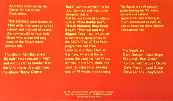 Equals - All The Hits Plus More - Used Vinyl Record image 3