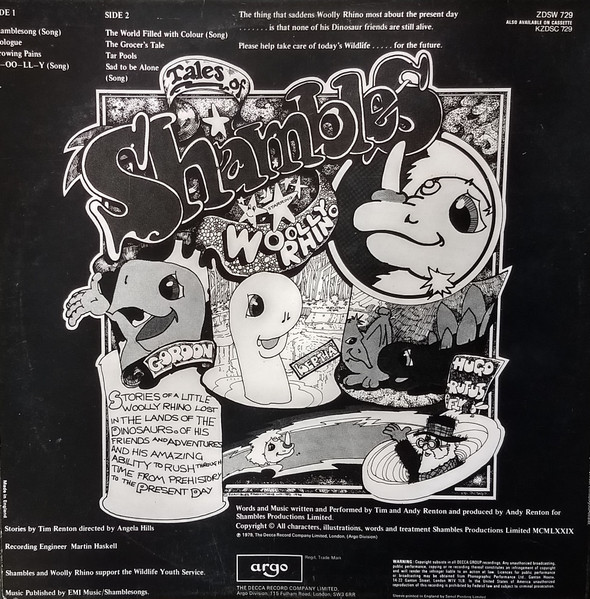 Tim Renton - Woolly Rhino, Tales Of Shambles - Used Vinyl Record image 2
