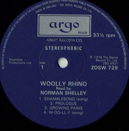 Tim Renton - Woolly Rhino, Tales Of Shambles - Used Vinyl Record image 3