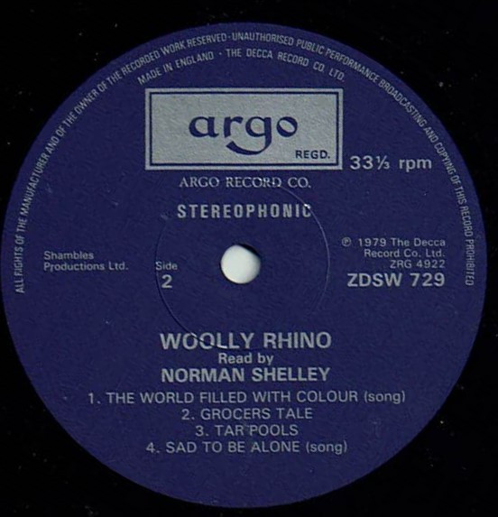 Tim Renton - Woolly Rhino, Tales Of Shambles - Used Vinyl Record image 4