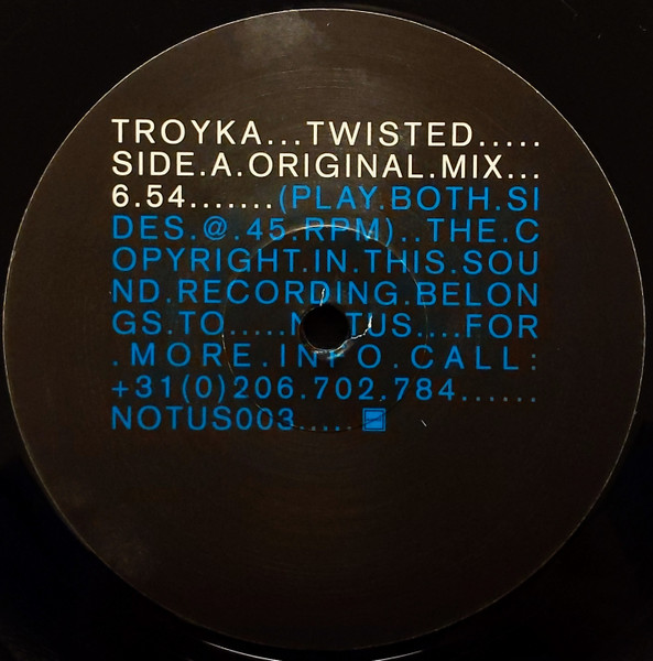 Troyka - Twisted - Used Vinyl Record 12" image 3
