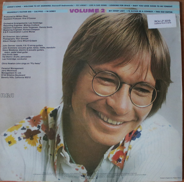 John Denver - Best Of  Volume 2 - Used Vinyl Record image 2