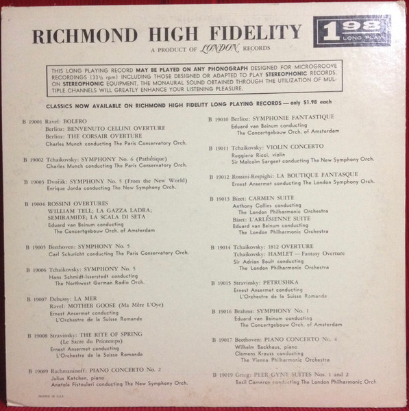 Johannes Brahms - Symphony No. 1 In C Minor, Op. 68 - Used Vinyl Rec image 2