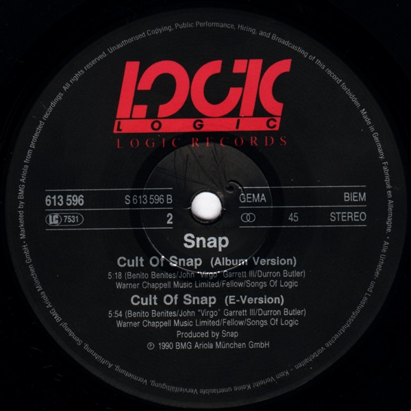 Snap! - Cult Of Snap (World Power Mix) - Used Vinyl Record 12" image 4