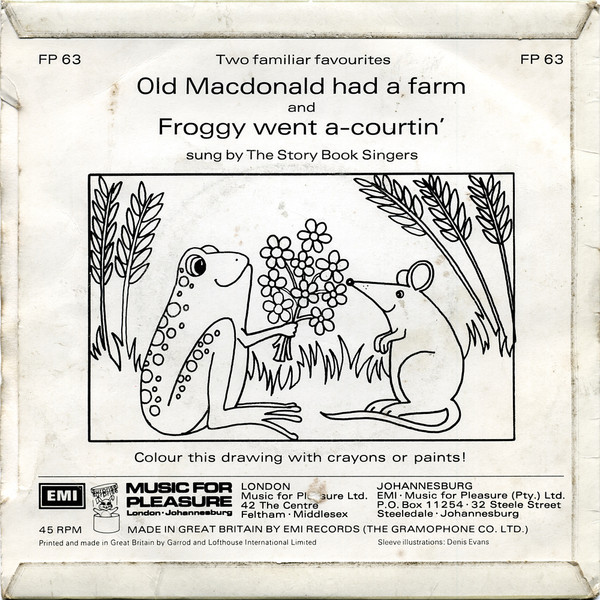 Story Book Singers - Old MacDonald Had A Farm / Froggy Went A-Courtin image 2