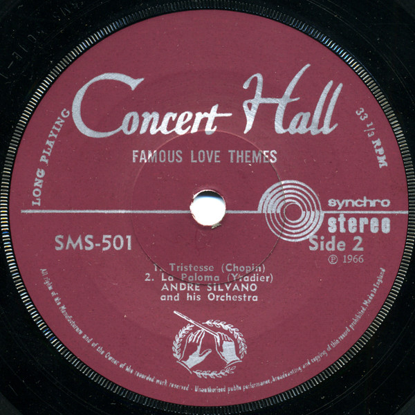 Andre Silvano And Hi - Famous Love Themes - Used Vinyl Record 7" image 4