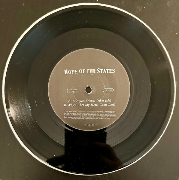 Hope Of The States - Enemies/Friends - Used Vinyl Record 7" image 4