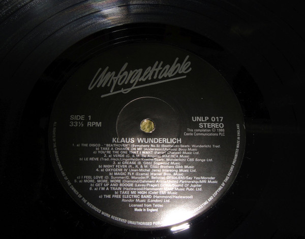 Klaus Wunderlich - Unforgettable Golden Classics - Used Vinyl Record image 3