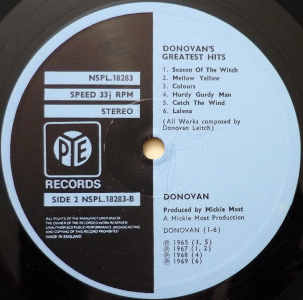 Donovan - 's Greatest Hits - Used Vinyl Record image 4