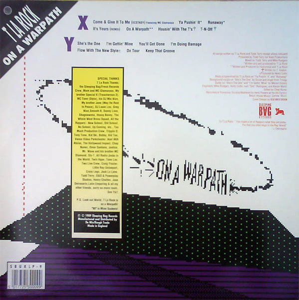 T La Rock - On A Warpath - Used Vinyl Record image 2