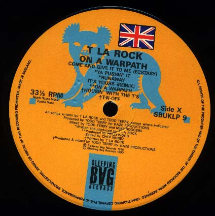 T La Rock - On A Warpath - Used Vinyl Record image 3